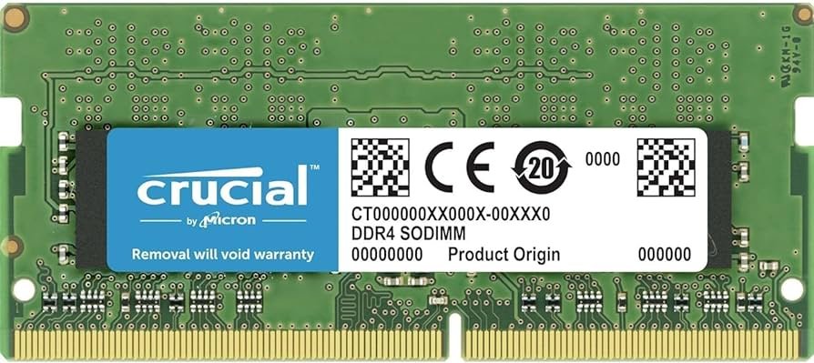 Crucial Memoria de portátil RAM 8GB DDR4 3200MHz CL22 (o 2933MHz o 2666MHz) CT8G4SFRA32A