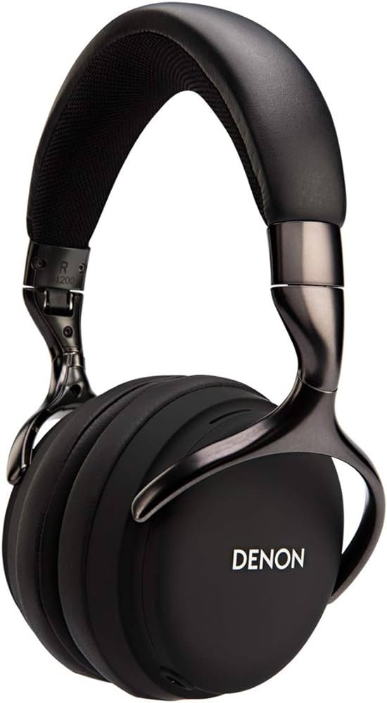 Denon AH-D1200 - Auriculares de alta calidad con control remoto y micrófono (Negro)