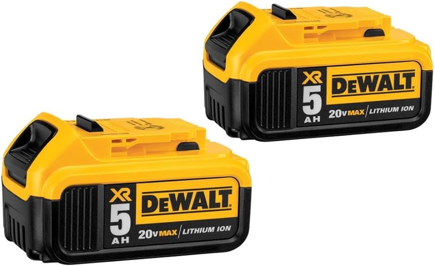 DEWALT 20V MAX XR 20V Batería, 5.0-Ah, paquete de 2 piezas (DCB205-2)