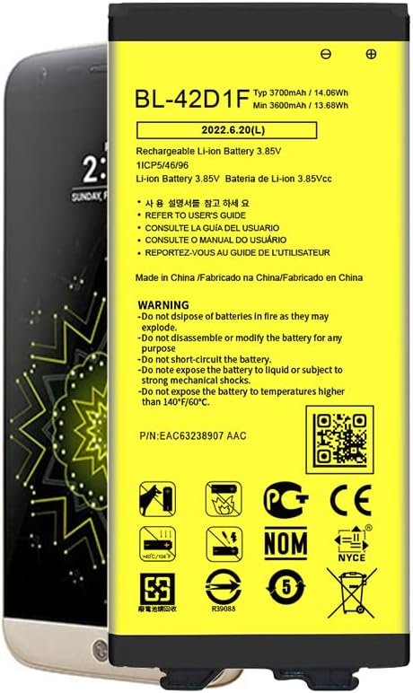 Amazon.com: Soseieiu para batería LG G5, (𝟮𝟬𝟮𝟰 𝗡𝗲𝘄 ...