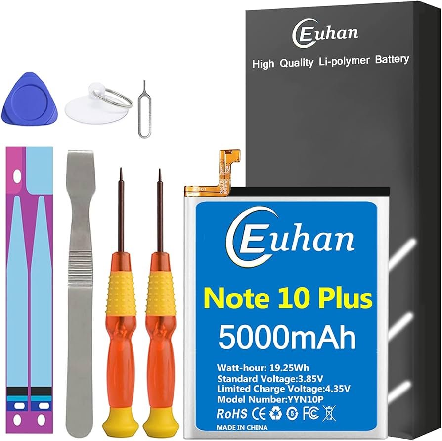 Euhan - Batería para Galaxy Note 10 Plus, 5000 mAh, polímero de litio EB-BN972ABU, batería de repuesto interna para Samsung Galaxy Note 10+ Note 10...