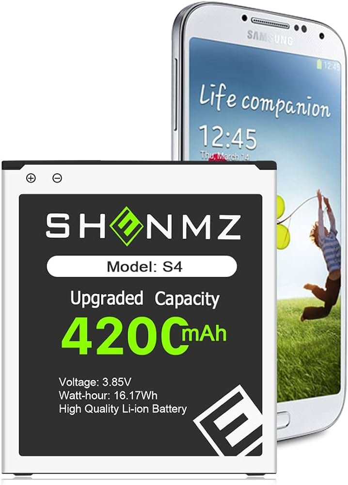 SHENMZ Batería Galaxy S4, batería de repuesto mejorada de iones de litio de 4200 mAh para Samsung Galaxy S4 EB-B600BE, AT&T I337, Verizon I545, Sprint...