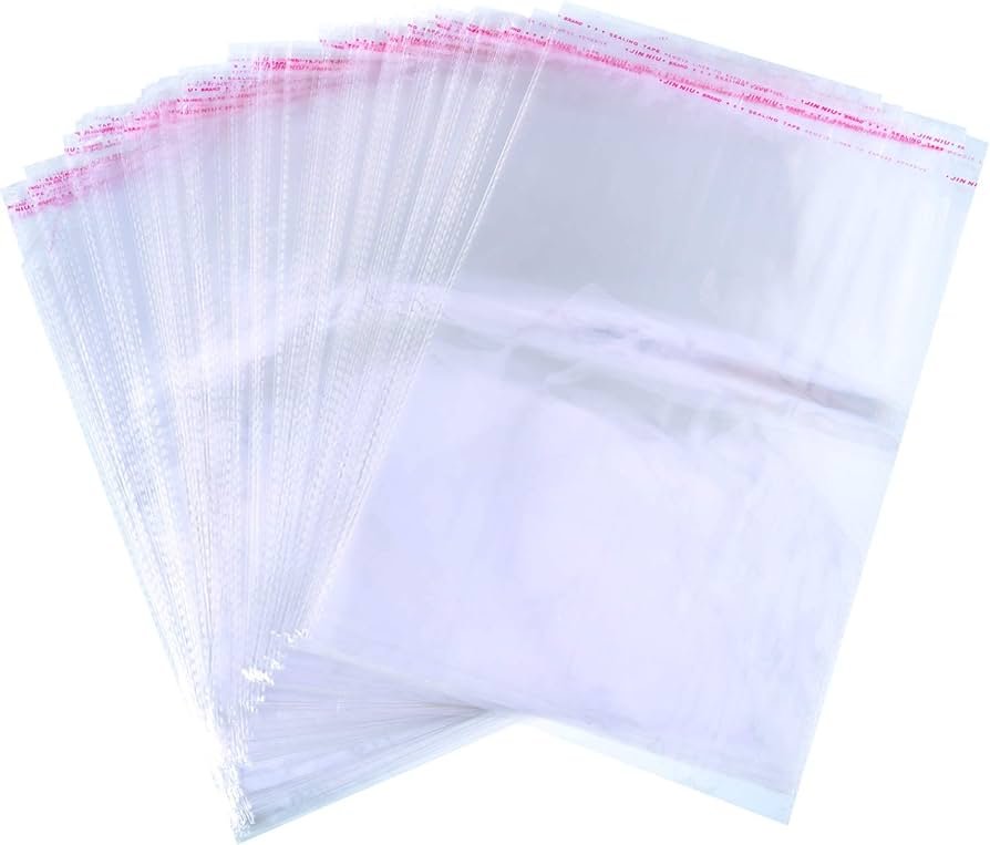 Bolsas de polietileno transparentes resellables de 9 x 13 pulgadas, bolsas de celofán autoselladas, bolsas de correo adhesivo para embalaje de ropa, ...