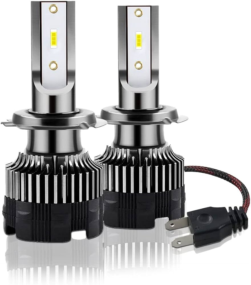 Kairiyard H7 Bombillas LED para faros delanteros 6000K HI Beam Low Beam 55W 6000 LM Luces antiniebla extremadamente brillantes Chipset DOB 2 lámparas...