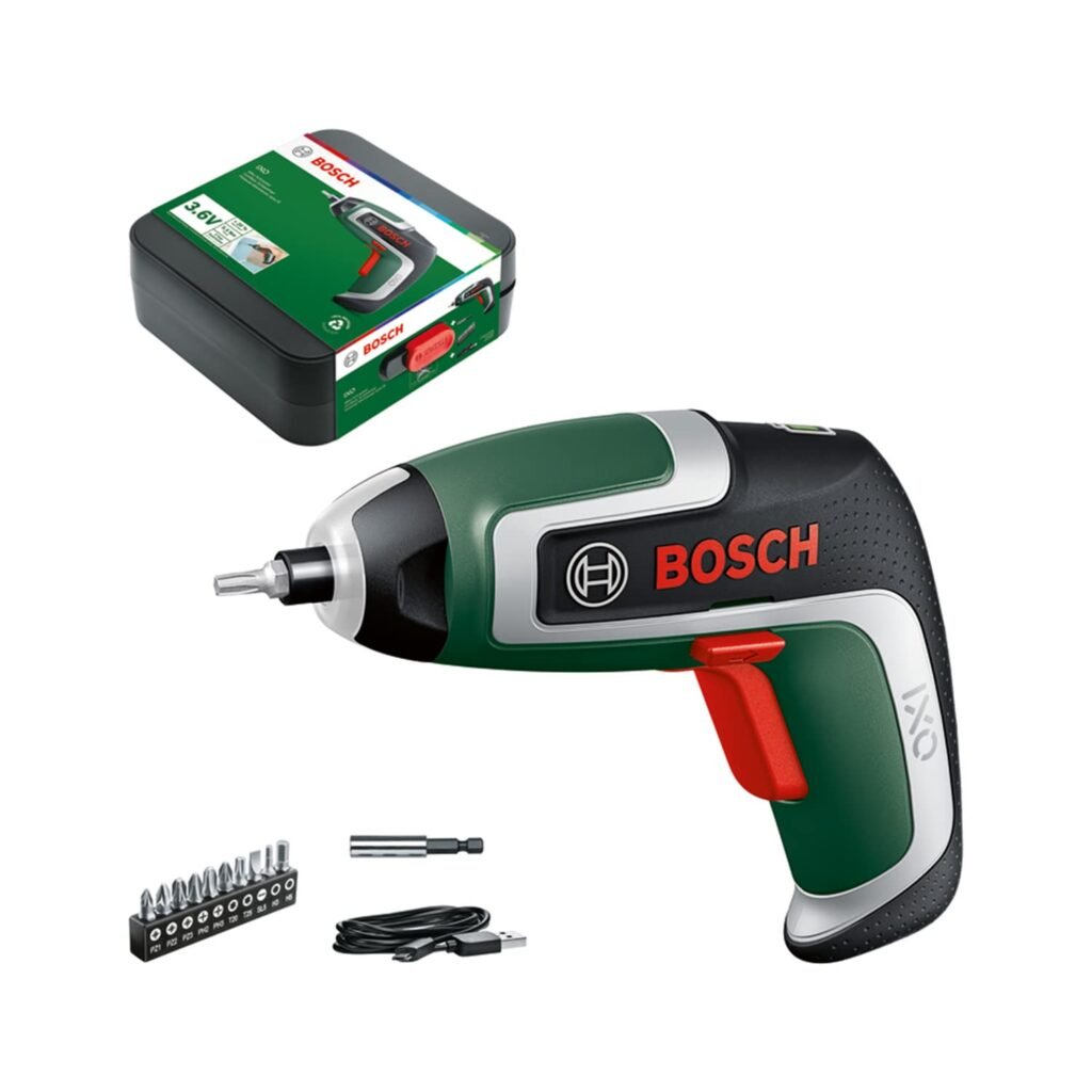 Bosch Home and Garden AAtornillador a batería compacta IXO, 7.ª generación, 3,6 V, 2,0 Ah, 5,5 Nm, con cable micro USB, compatible con los accesorios...