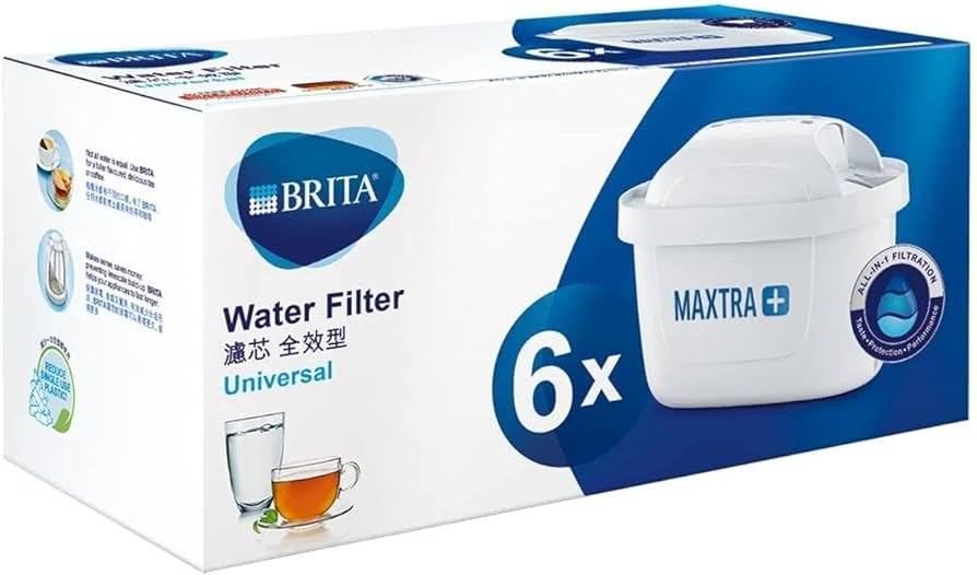 BRITA MAXTRA+ - Cartuchos de filtro de agua de repuesto, compatibles con todas las jarras BRITA, reduce el cloro, la cal y las impurezas para un gran...