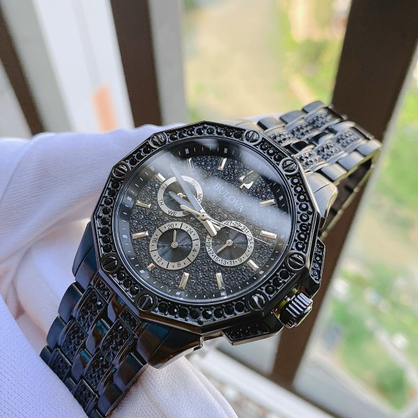 Bulova Octava Black 98C134 reloj acero inoxidable negro y ...