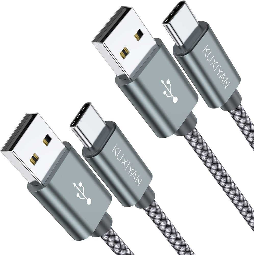 Amazon.com: Cable USB tipo C (paquete de 2 unidades de 3 pies ...