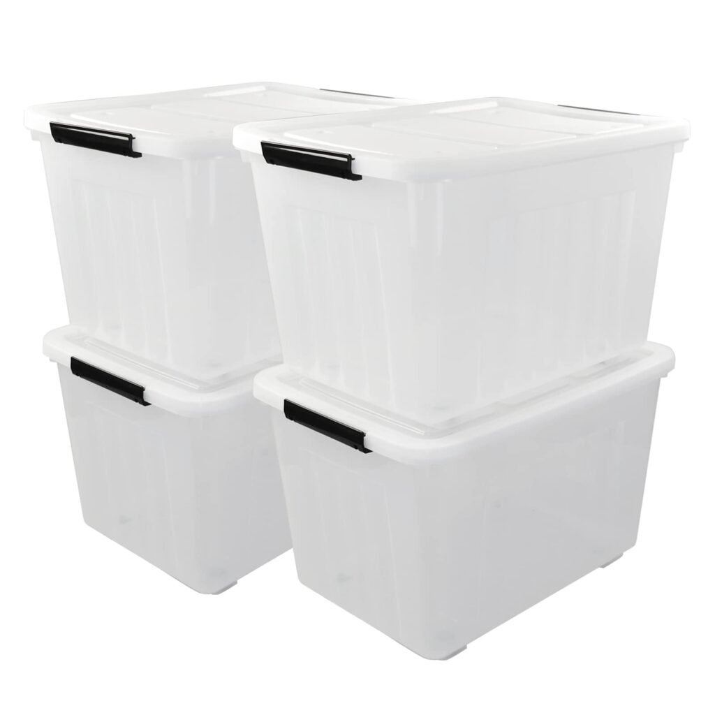 Amazon.com: Hommp Paquete de 4 cajas grandes de almacenamiento ...
