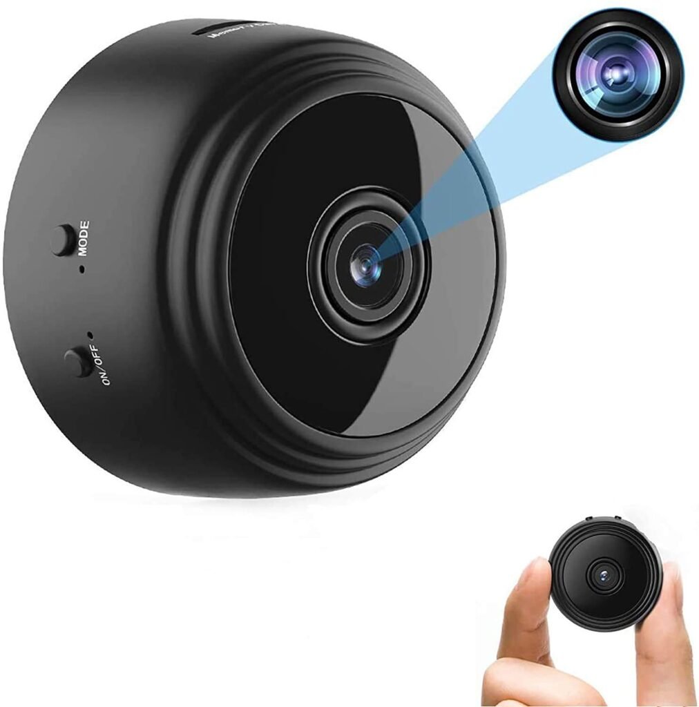 OVEHEL Mini cámara espía WiFi HD 1080P cámara de vídeo inalámbrica oculta, cámara pequeña para niñera con visión nocturna y activada por movimiento,...