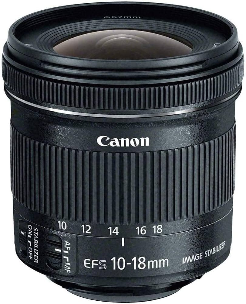 Canon EF-S 10 – 18 mm f/4.5 – 5.6 IS STM lente gran angular zoom/Estabilizador de imagen Kit para Canon – Versión Internacional (sin garantía)