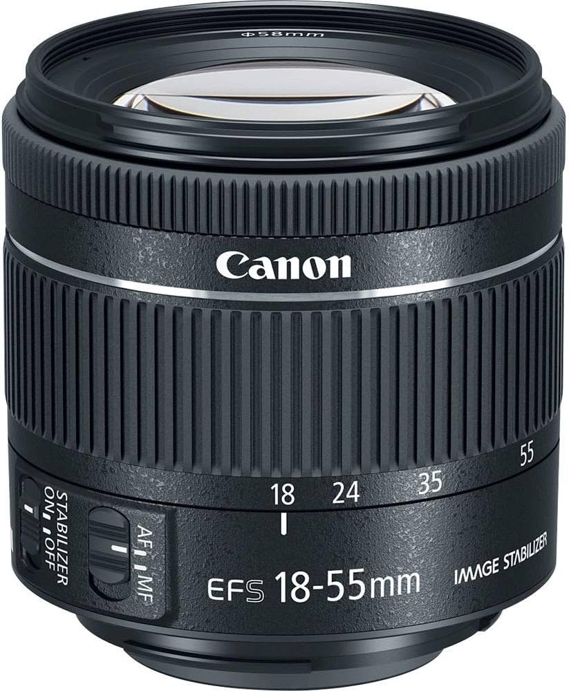 Canon EF-S 18-55 f/4-5.6 es STM, Negro (1620C002)