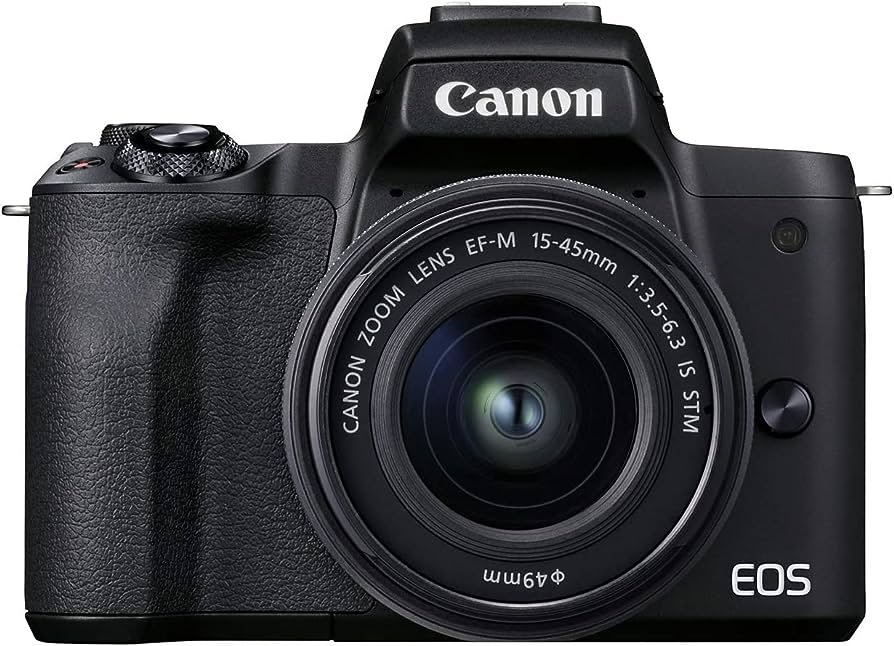 Canon EOS M50 Mark II - Kit de cámara + EF-M de 0.591-1.772 pulgadas (15-45 mm) IS STM, color negro
