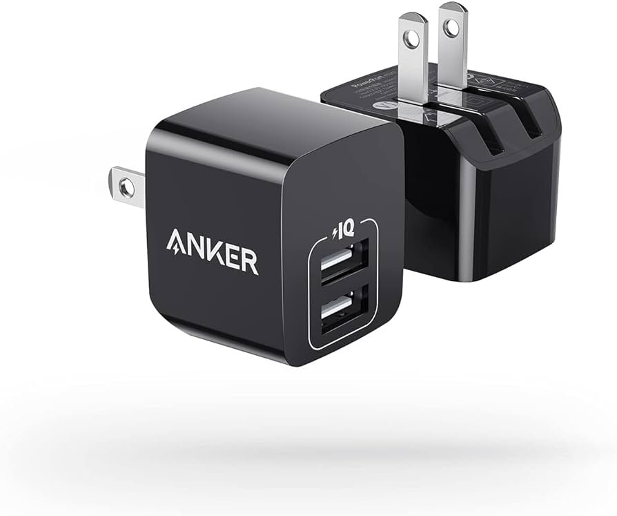 Amazon.com: Anker - Cargador USB, puerto dual, 2 piezas, cargador ...