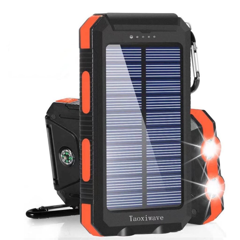 Amazon.com: Cargador solar 20000 mAh impermeable portátil externo ...
