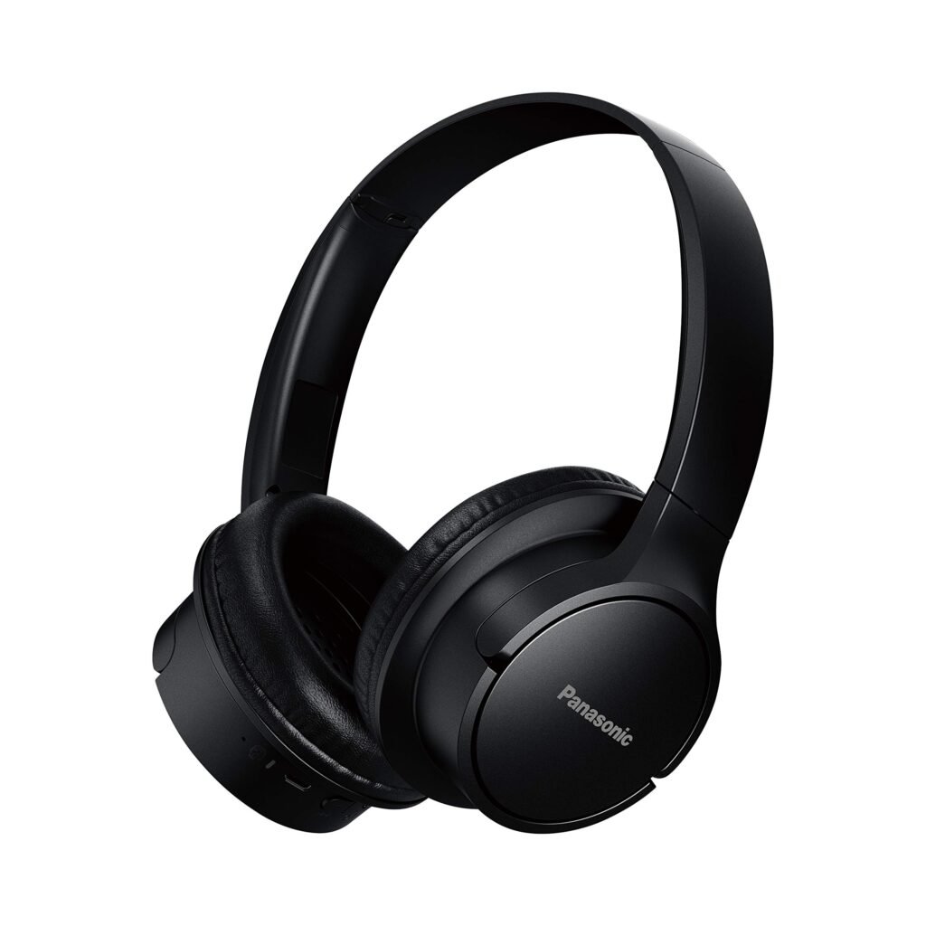 Panasonic Auriculares Bluetooth RB-HF520BE-K (Over-Ear, Quick Charge, hasta 50 horas de duración de la batería, auriculares ligeros, control por voz),...
