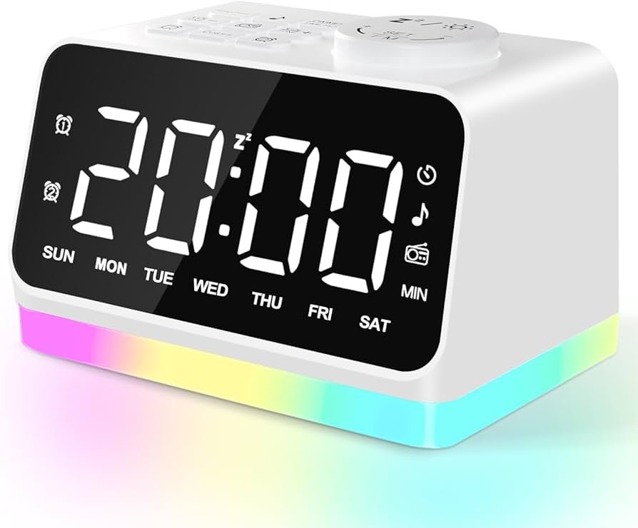 Amazon.com: JALL Reloj despertador digital con radio FM para ...