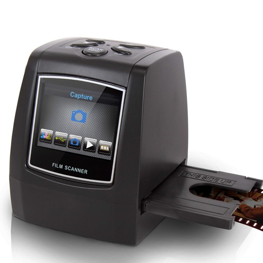 Pyle Escáner de película y digitalizador de diapositivas – Escáner de diapositivas de película digital todo en 1 de 22 MP, convertidor de imágenes, ...