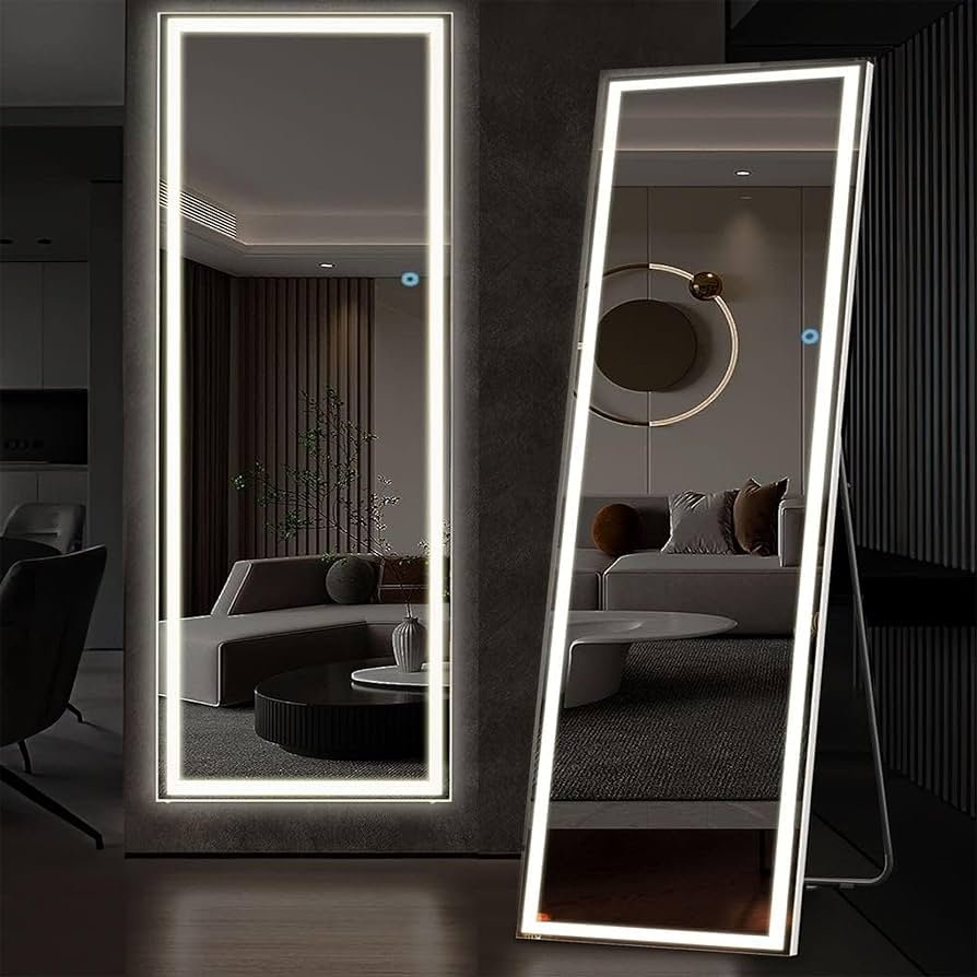 Amazon.com: Vlsrka Espejo de largo completo con luces LED, 63 x 20 ...