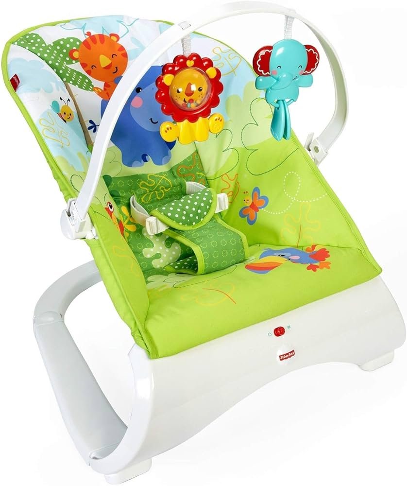 Fisher-Price - Hamaca confort y diversión - color verde- juguetes bebe - (Mattel CJJ79)