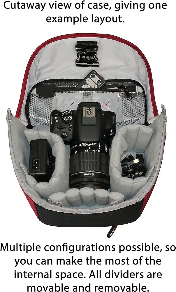 Gem - Funda para cámara Canon EOS 2000D, Rebel T7, con lente de ...