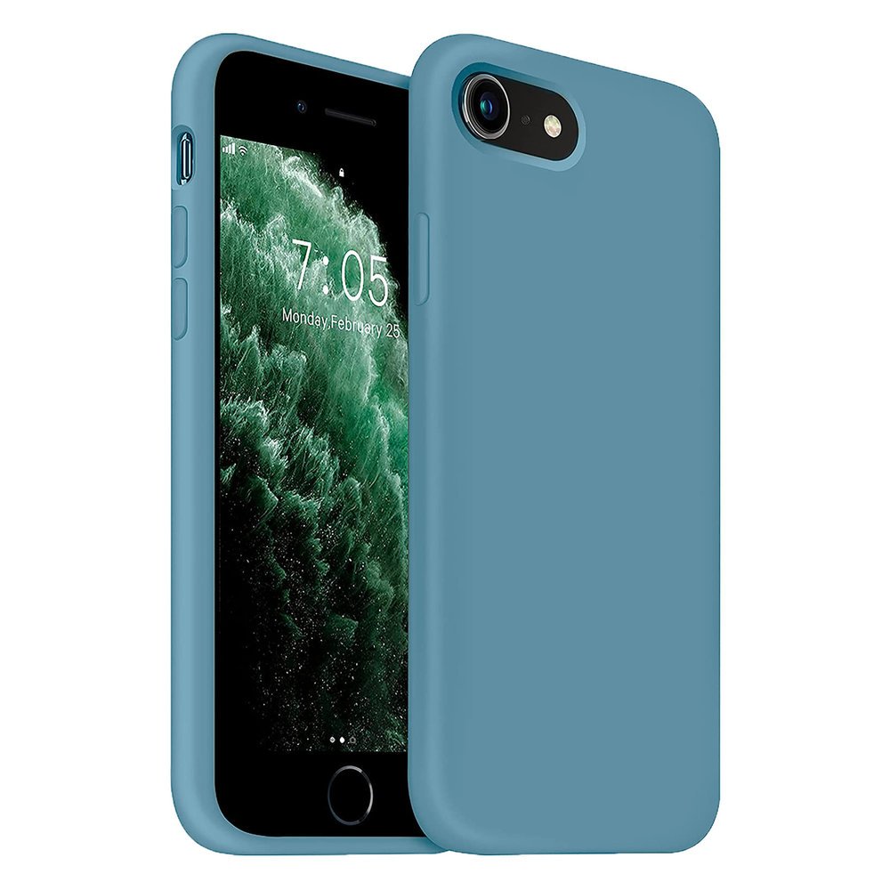 Funda de silicona de lujo iPhone 7/8 (azul claro)