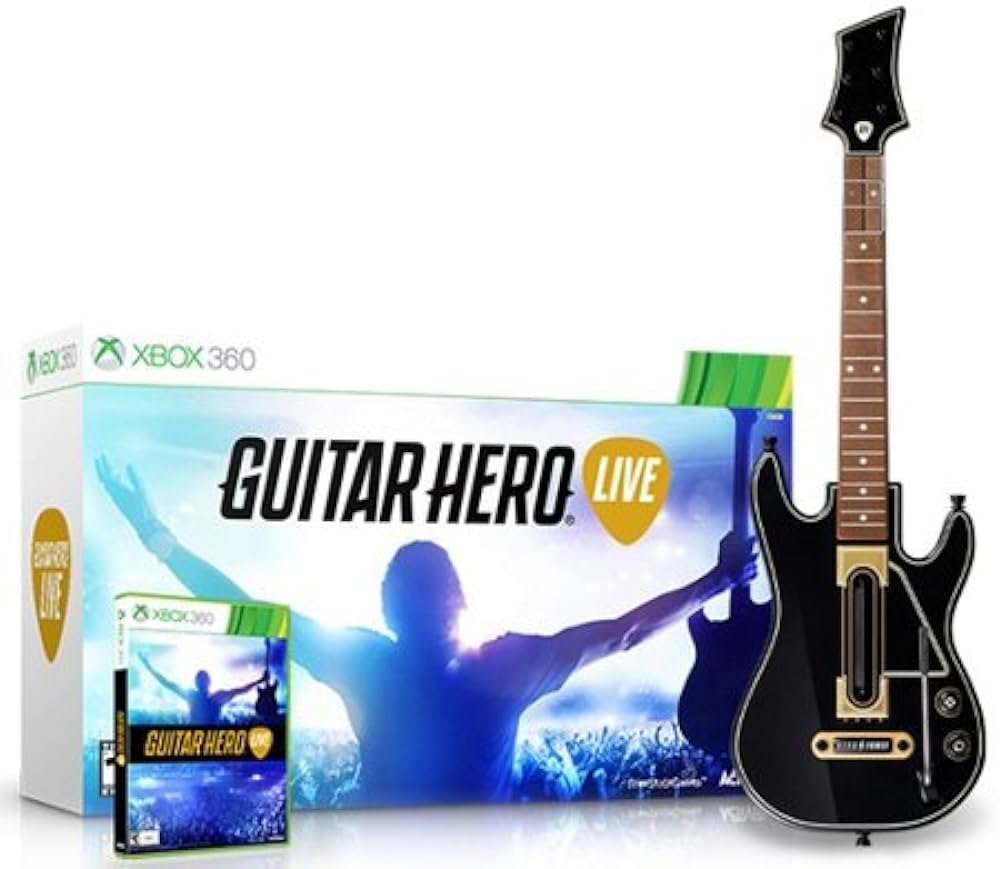 Paquete Guitar Hero Live (Xbox 360) Guitarra y juego