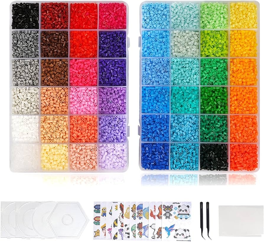 Amazon.com: Artkal Mini Fusion Beads Kit de 48 colores, 24000 ...