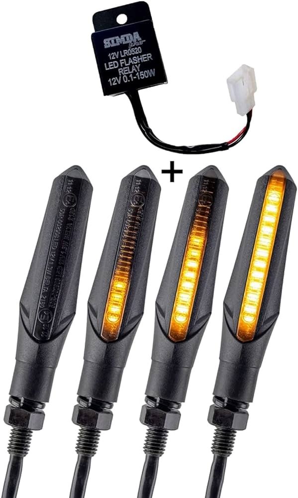 Intermitentes Moto Homologados LED Lámparas con relé Luces de...
