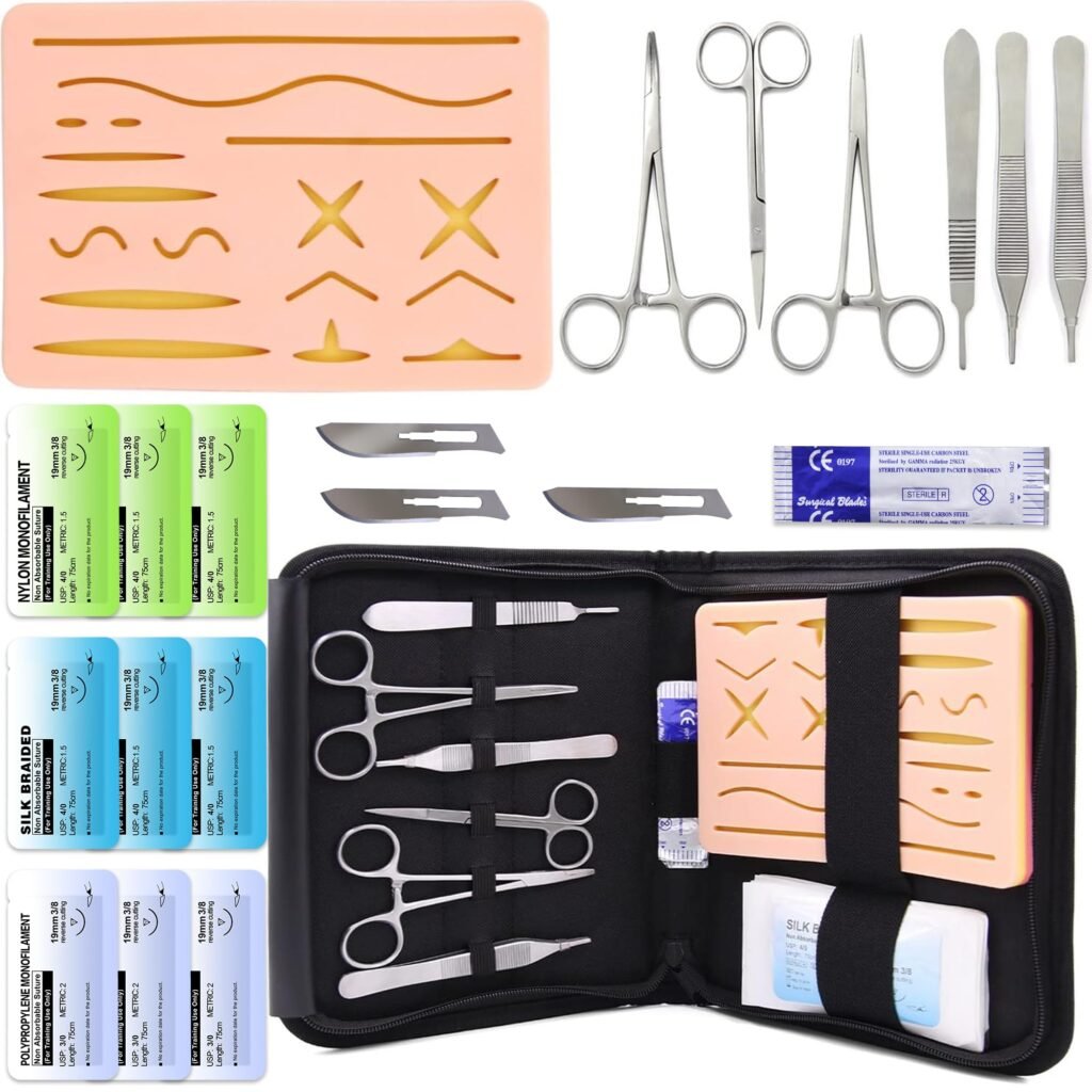 Amazon.com: Kit de entrenamiento de sutura, kit de práctica de ...