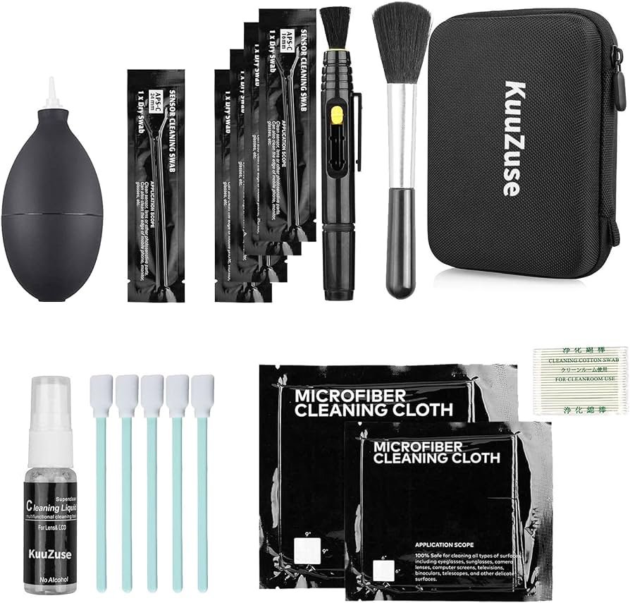 Amazon.com: KuuZuse Kit profesional de limpieza de cámaras DSLR ...