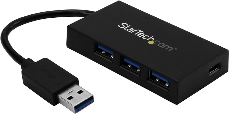 StarTech.com Ladrón Hub USB 3.0 de 4 Puertos - 5Gbps - Concentrador de 3 Puertos USB-A y 1 Puerto USB-C - Incluye Adaptador de Alimentación
