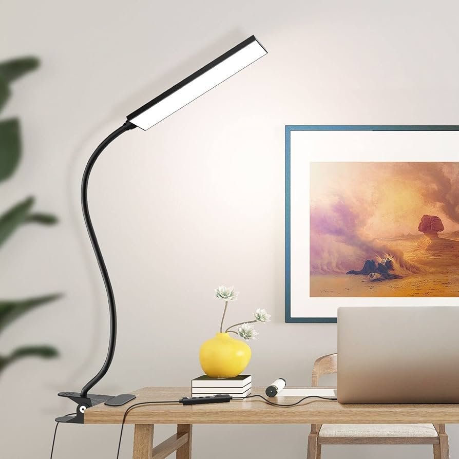 Amazon.com: Vansuny Lámpara de escritorio LED con clip con luz LED ...
