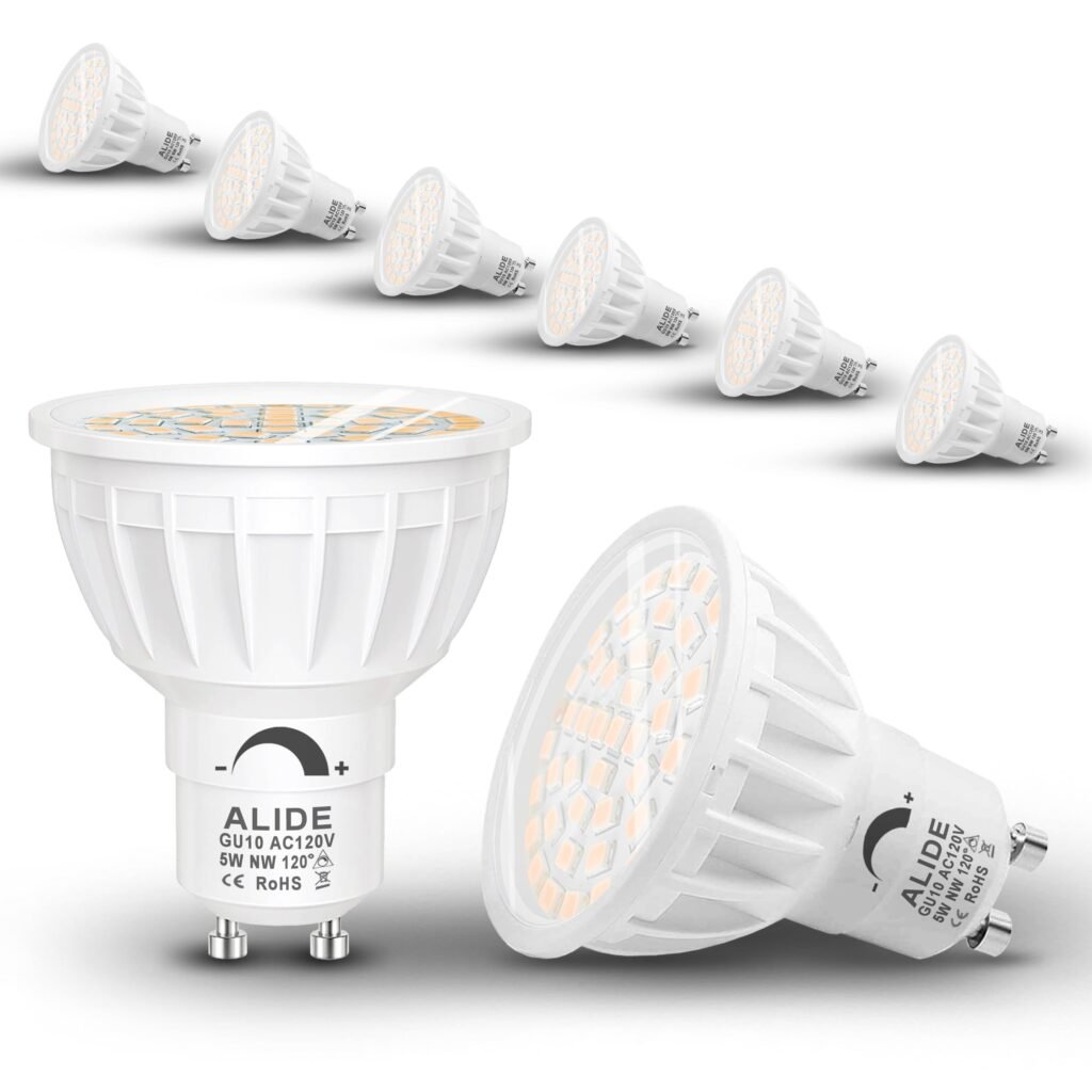 Amazon.com: ALIDE Bombillas LED GU10 regulables, reemplaza 50 W ...