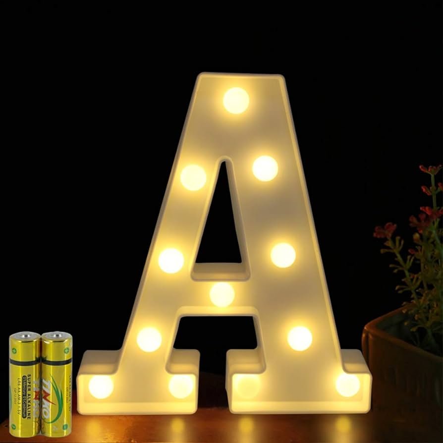 HONPHIER® Letras luminosas alfabeto luminoso lámpara LED letra ...
