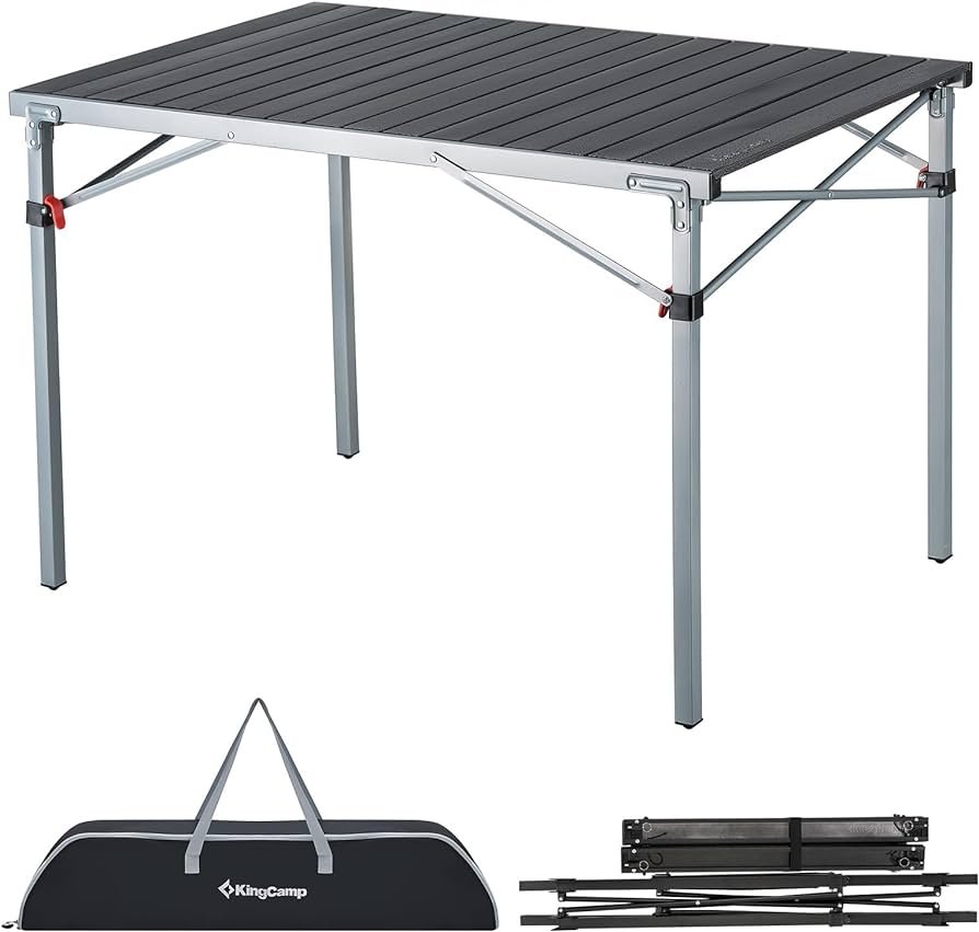 Amazon.com: KingCamp Mesa plegable de aluminio ligera y portátil ...