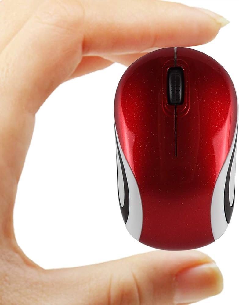Amazon.com: Mini pequeño ratón inalámbrico para viaje óptico ...
