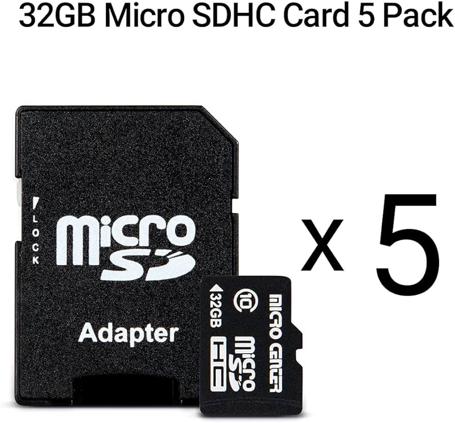 Amazon.com: Tarjetas Micro SD, 32 GB – 5 unidades : Electrónica