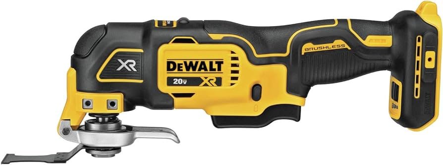 DEWALT 20V Max XR - Multiherramienta oscilante, velocidad variable, solo herramienta (DCS356B) y juego de cuchillas de sierra oscilante, cuchillas...