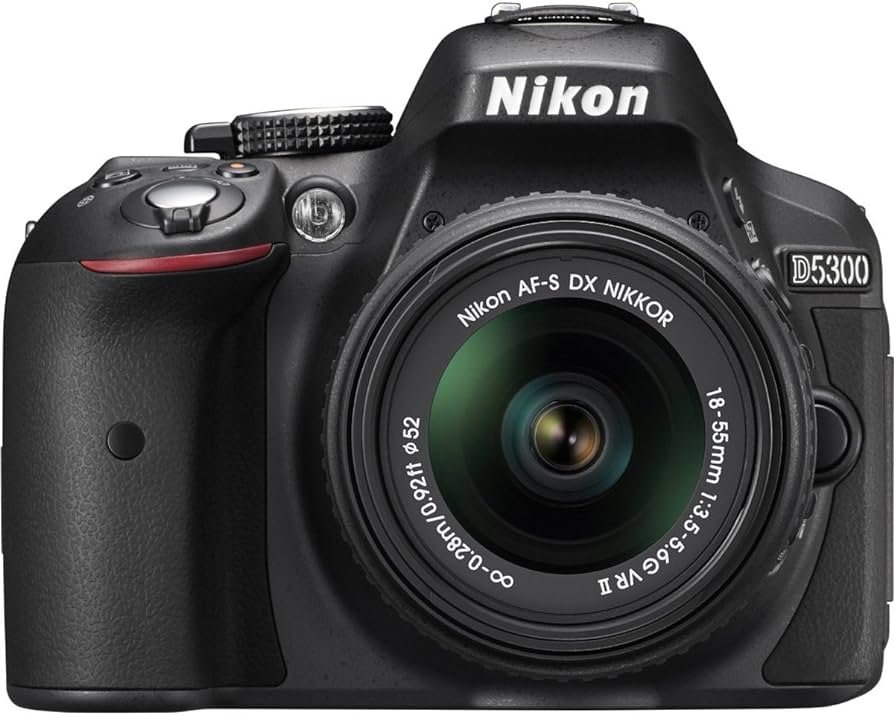 Nikon D5300 24.2 MP CMOS Cámara digital SLR con 0.709-2.165 in f/3.5-5.6G ED VR Auto Focus-S DX NIKKOR Lente de zoom (negro)
