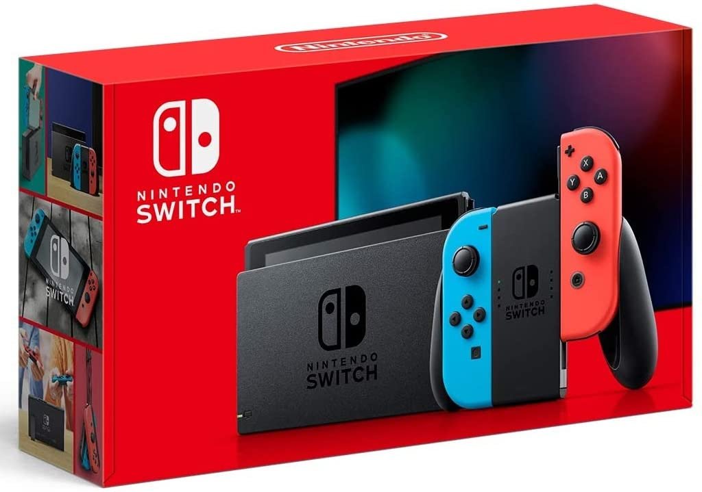 Nintendo Switch con Joy‑Con azul neón y rojo neón - HAC-001(-01)