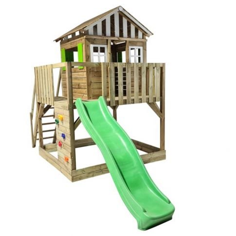 Parque infantil XL elevado con tobogán