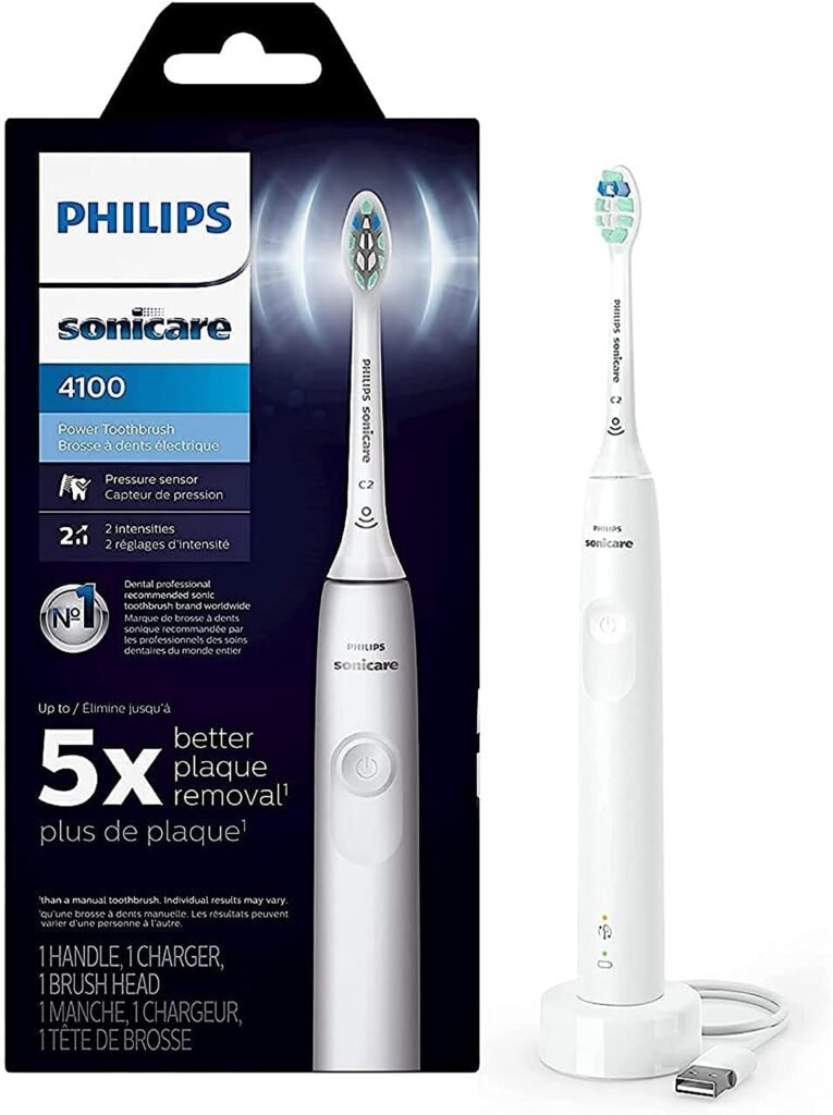 Philips Sonicare ProtectiveClean 4100 HX6817/01 - Cepillo de dientes eléctrico recargable, color blanco