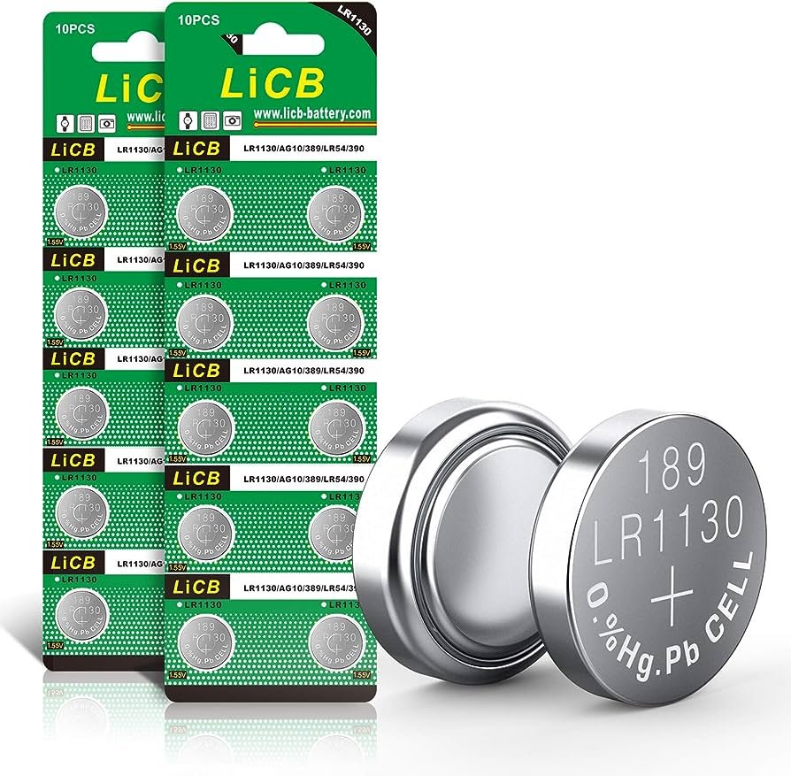 Amazon.com: LiCB Paquete de 20 pilas de botón alcalinas de larga ...