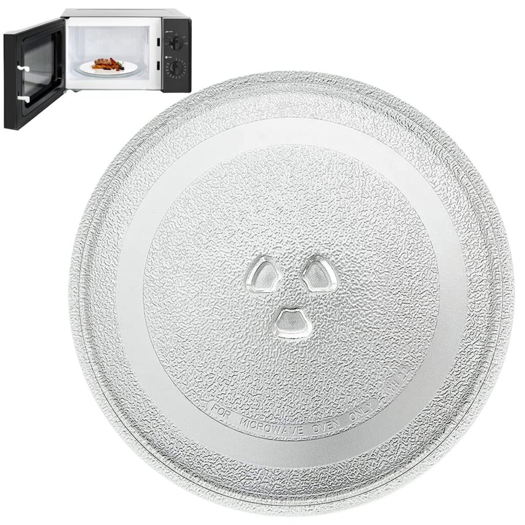 Plato giratorio para microondas, plato universal para microondas de 24,5 cm, plato giratorio de repuesto para microondas, plato de microondas con 3...