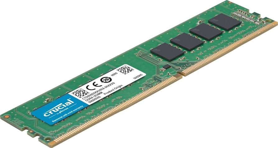 Crucial RAM CT8G4DFS824A - Memoria de escritorio de 8 GB DDR4 2400 MHz CL17, verde/negro