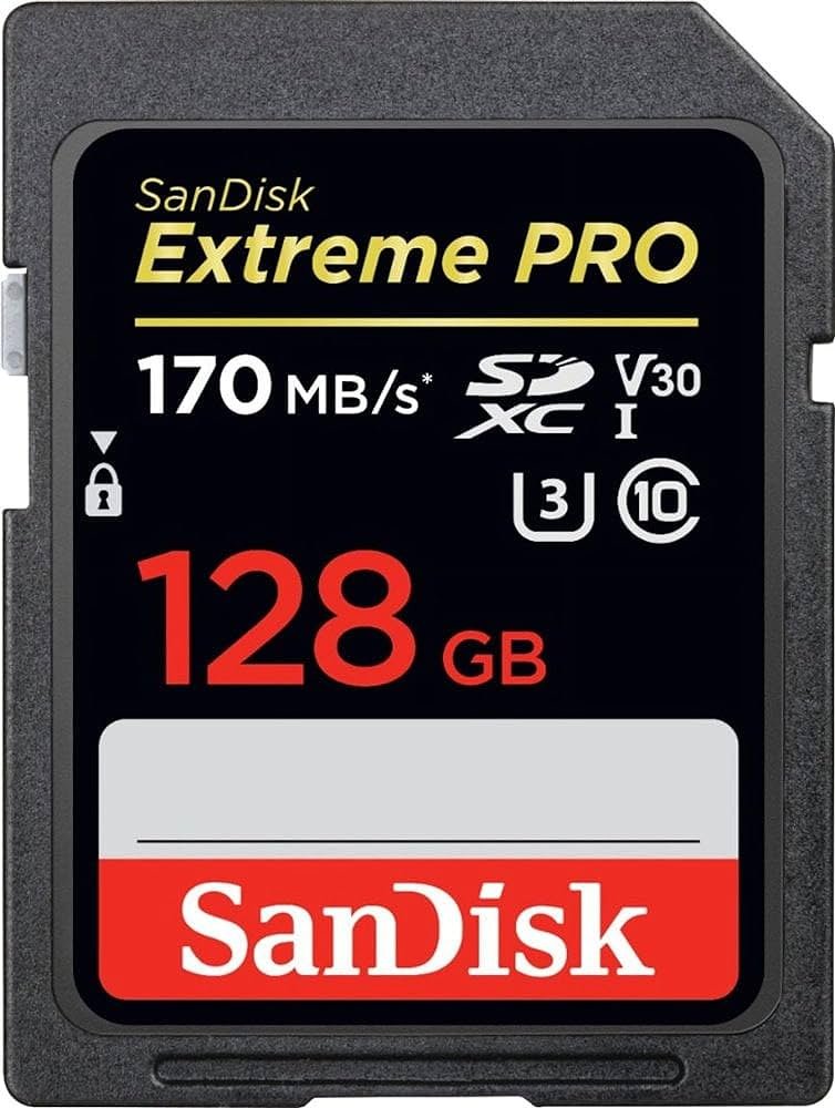 Tarjeta de memoria SanDisk Extreme PRO 128GB SDXC hasta 170MB/s, UHS-1...