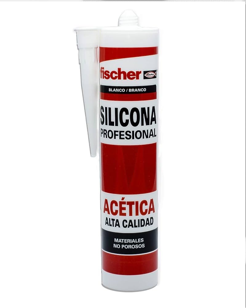 fischer - silicona blanca acética profesional para sellar ...