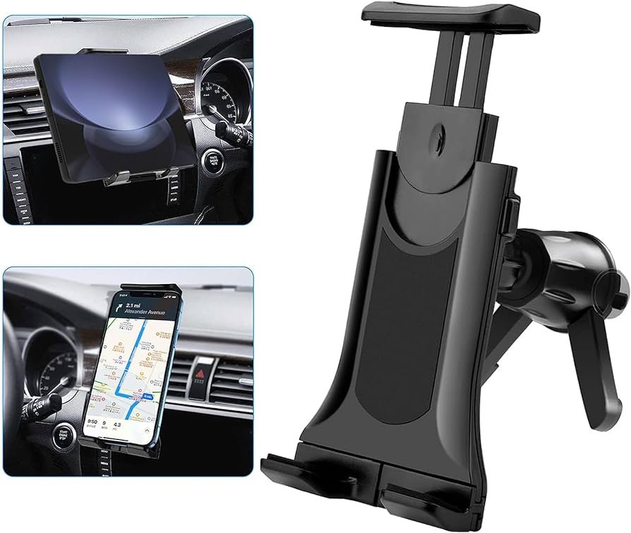 Lopnord Soporte para tableta/teléfono para ventilación de automóvil, compatible con dispositivos de 4 a 10.5 pulgadas, adecuado para iPhone y Samsung...