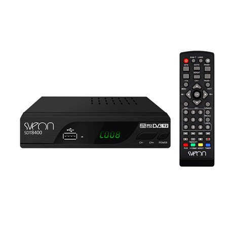 Comprar Sveon SDT8400 - Nuevo Sintonizador TDT2 HD para TV con funciones de Grabación, Reproductor Multimedia y puerto USB frontal